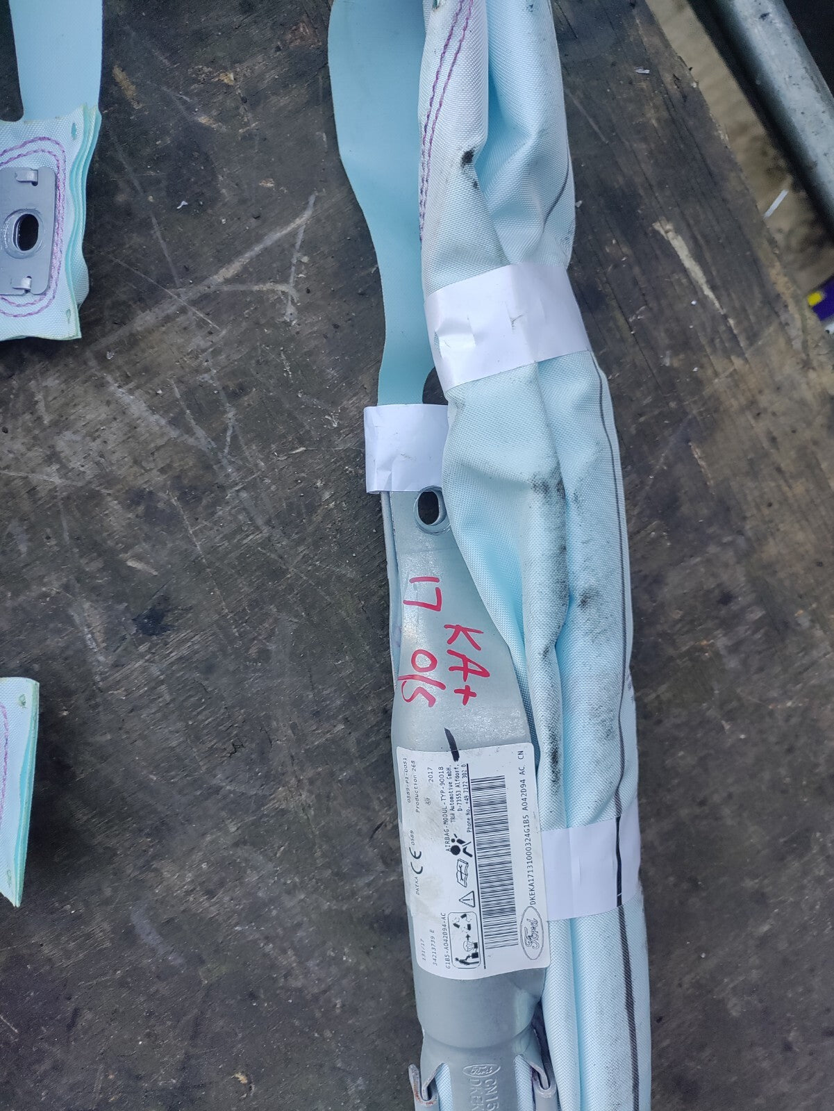 FORD KA+ PLUS 2017 OS DRIVER SIDE CURTAIN AIRBAG CN15A042D94