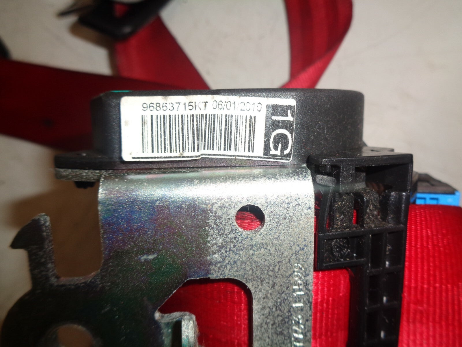 PEUGEOT 207 2010 3 DOOR NSF PASSENGER SIDE SEAT BELT 96863715