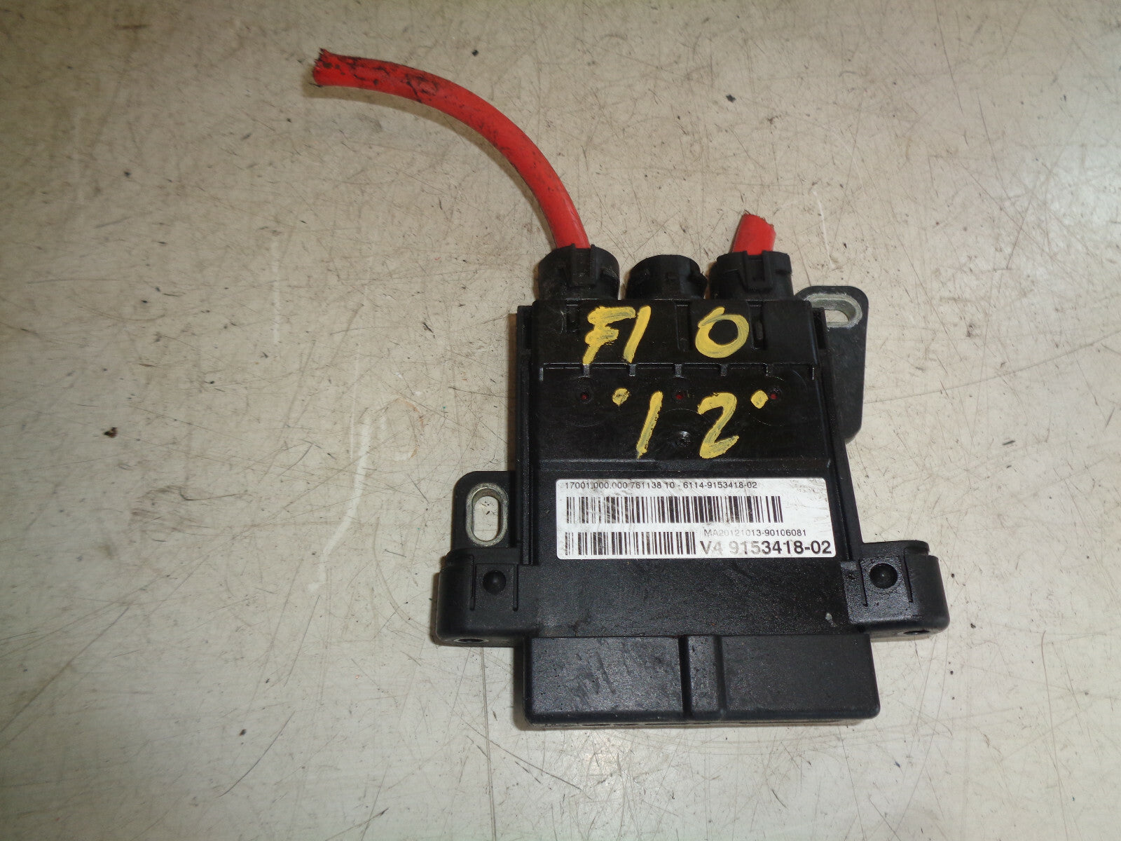 BMW 5 SERIES F10 2012 DISTRIBUTION MODULE ECU 9153418