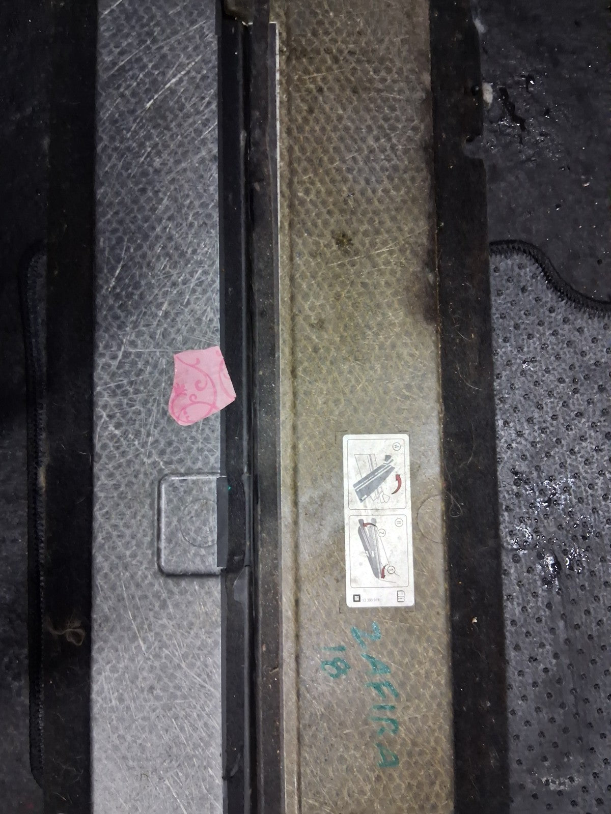 2018 VAUXHALL ZAFIRA C REAR BOOT FLOOR CARPET LINER 13366364