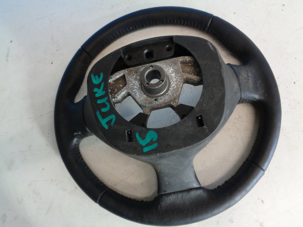 NISSAN JUKE MK1 F15 2015 STEERING WHEEL BLACK LEATHER 484301KE1A