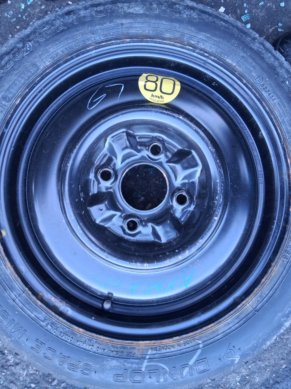 2005 NISSAN ALMERA MK2 15 INCH SPACE SAVER SPARE WHEEL WITH TYRE 135/80D15