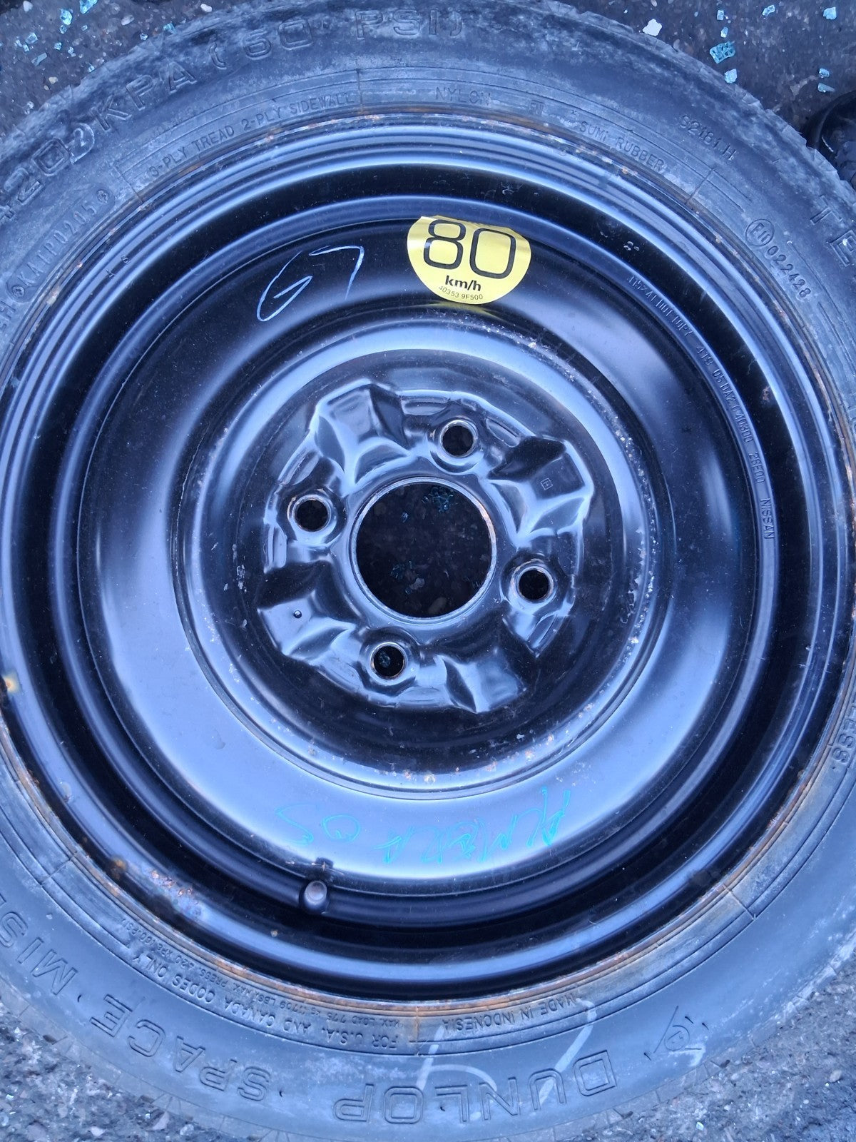 2005 NISSAN ALMERA MK2 15 INCH SPACE SAVER SPARE WHEEL WITH TYRE 135/80D15