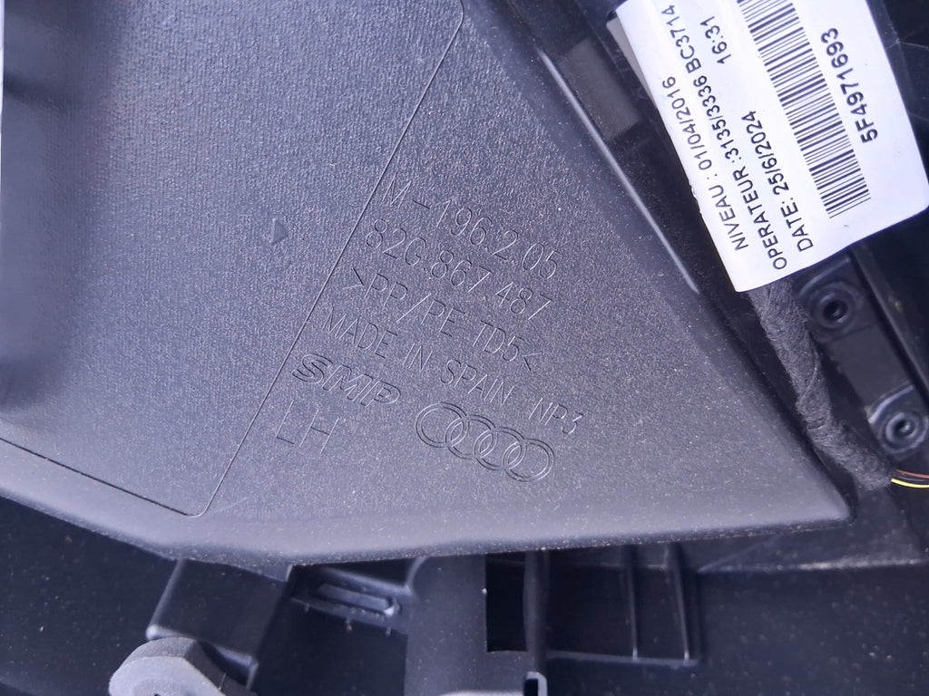 2024 AUDI A1 S LINE MK2 GB NSR PASSENGER SIDE REAR LEFT DOOR CARD 82G839019A