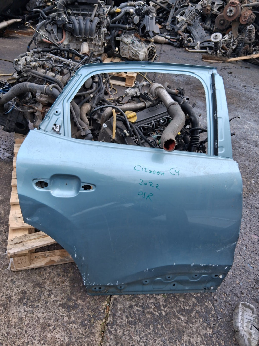 2022 CITROEN C4 MK3 OSR DRIVER SIDE REAR RIGHT DOOR BLUE