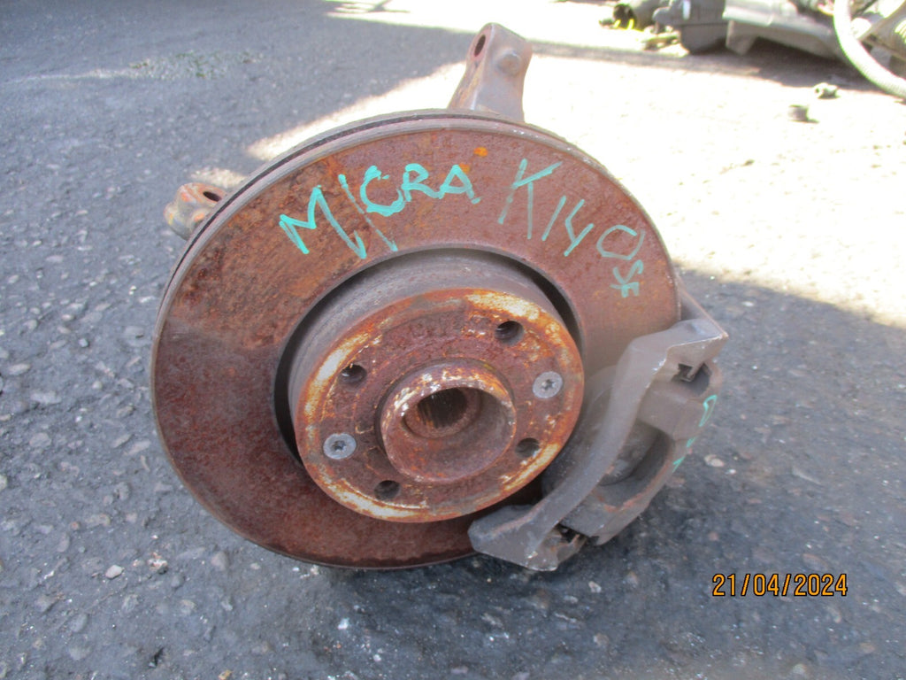 NISSAN MICRA K14 2019 1.0 PETROL OS DRIVER SIDE FRONT HUB CALIPER