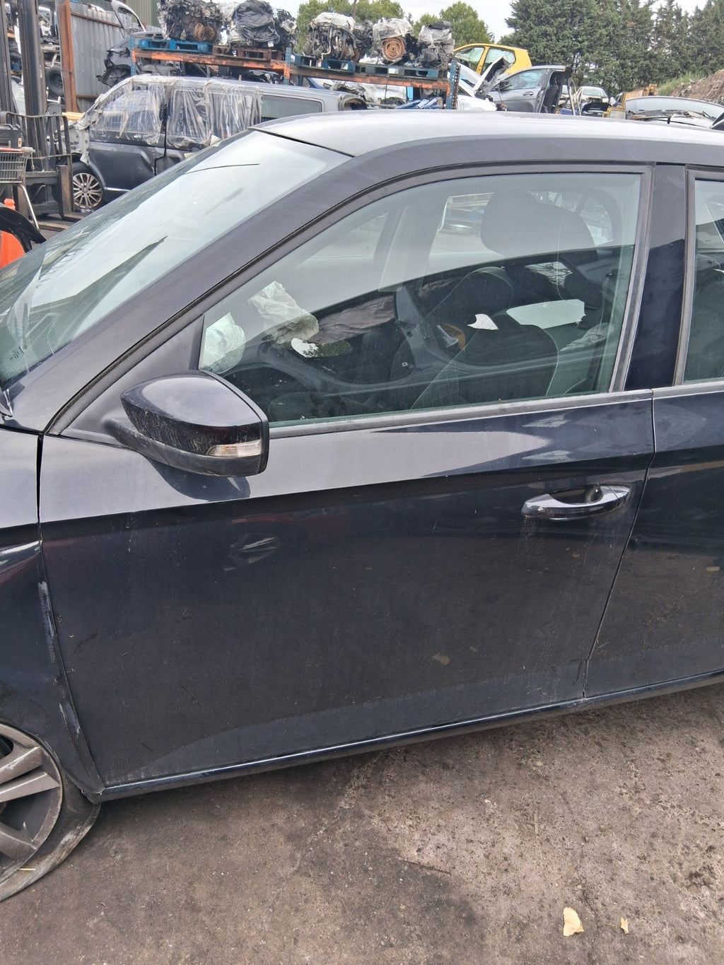 2020 SKODA FABIA MK3 NJ HATCHBACK NSF PASSENGER SIDE FRONT LEFT BARE DOOR BLACK