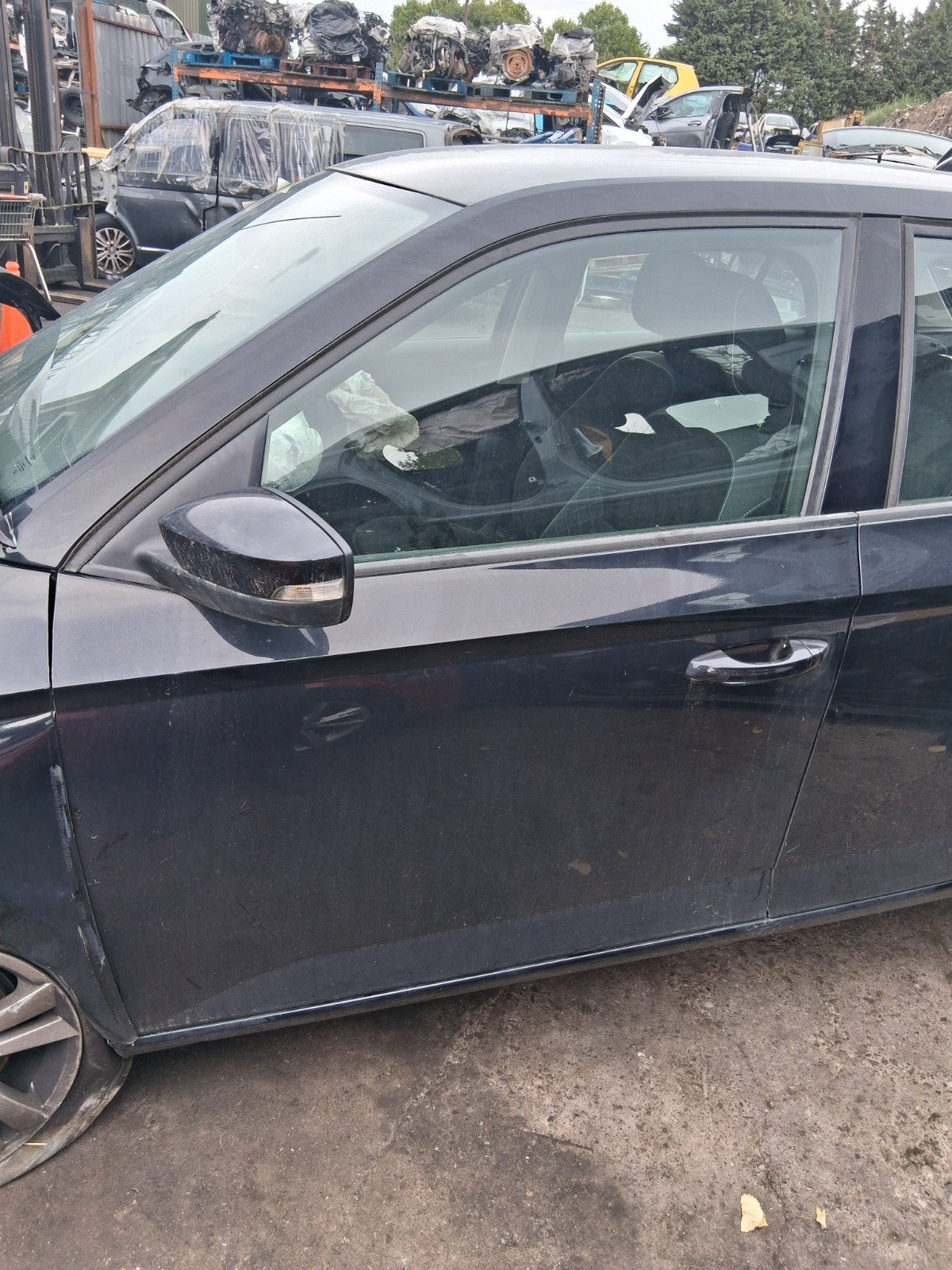 2020 SKODA FABIA MK3 NJ HATCHBACK NSF PASSENGER SIDE FRONT LEFT BARE DOOR BLACK