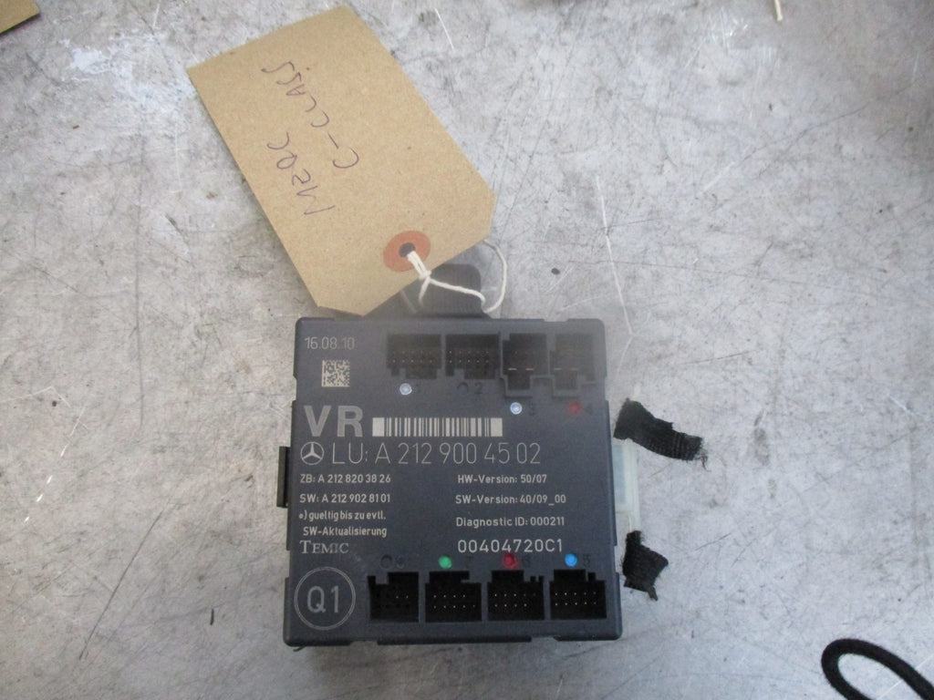 MERCEDES E CLASS W213 2016 OSF DRIVER FRONT DOOR CONTROL MODULE A2129004502
