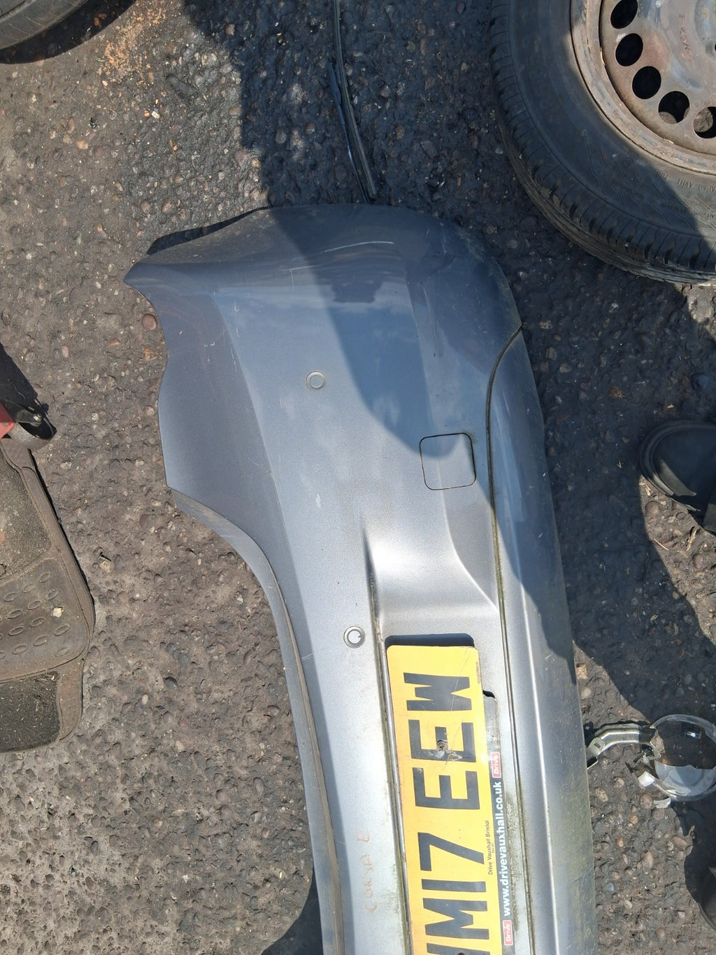 2017 VAUXHALL CORSA E 3 DOOR COMPLETE REAR BUMPER SILVER METALLIC 176