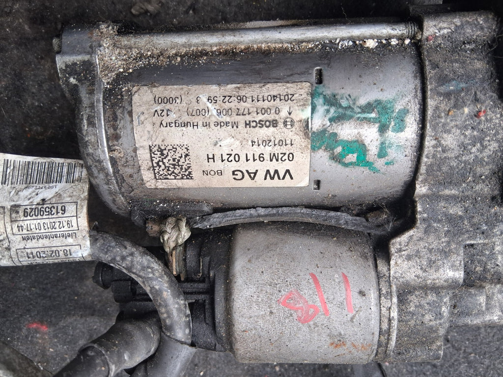 SKODA FABIA MK2 5J 2014 1.2 PETROL STARTER MOTOR 02M911021H