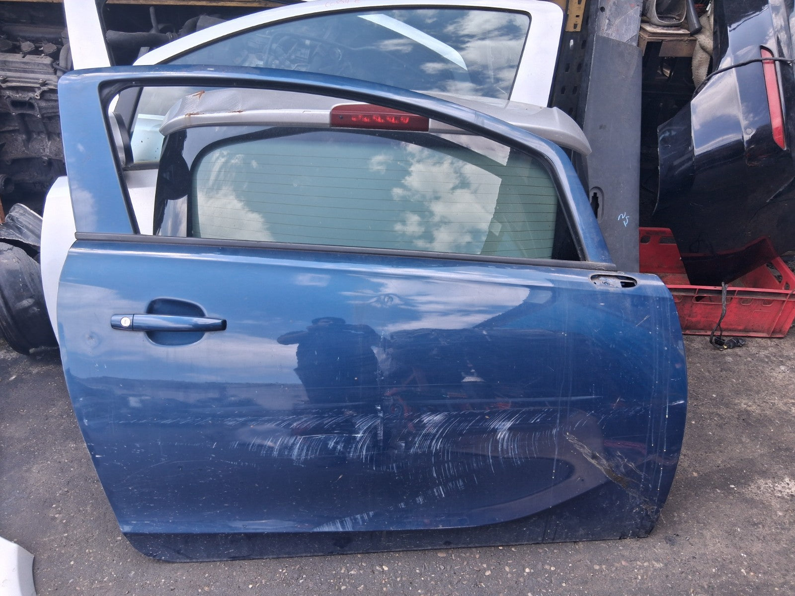 2017 VAUXHALL CORSA E OSF DRIVER SIDE FRONT RIGHT BARE DOOR DARK SEA BLUE Z22W