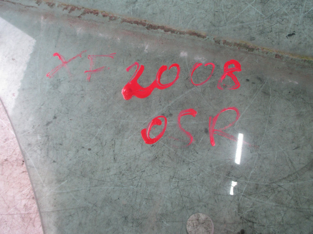 JAGUAR XF 2008 5 DOOR OSR DRIVER SIDE REAR DOOR WINDOW GLASS