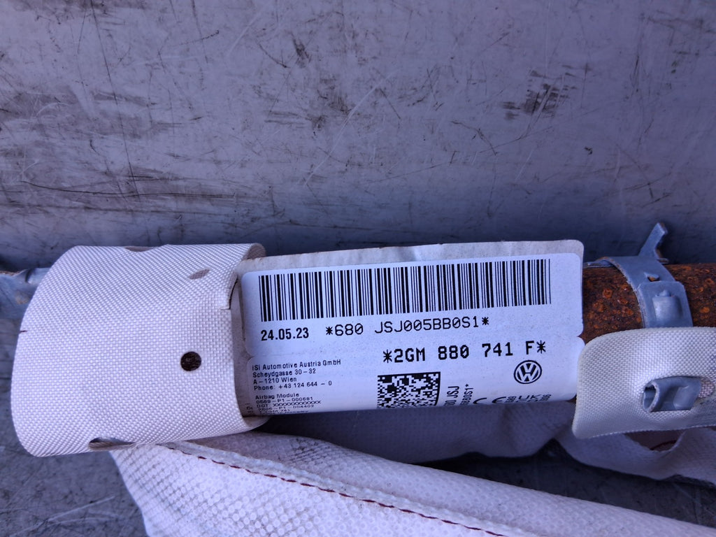 VW VOLKSWAGEN T CROSS 2023 NSR PASSENGER SIDE CURTAIN AIRBAG 2GM880741