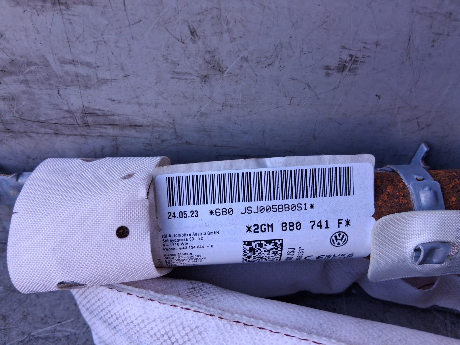 VW VOLKSWAGEN T CROSS 2023 NSR PASSENGER SIDE CURTAIN AIRBAG 2GM880741