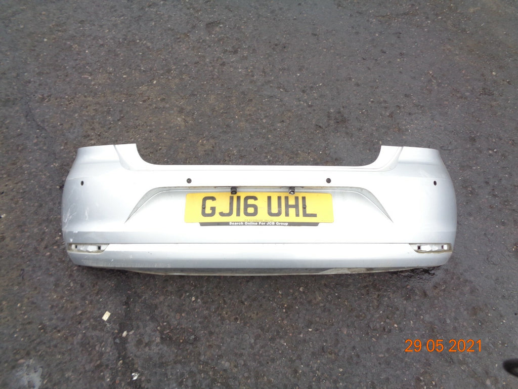 VW VOLKSWAGEN POLO 6R 6C 2016 REAR BACK PLASTIC BUMPER SILVER