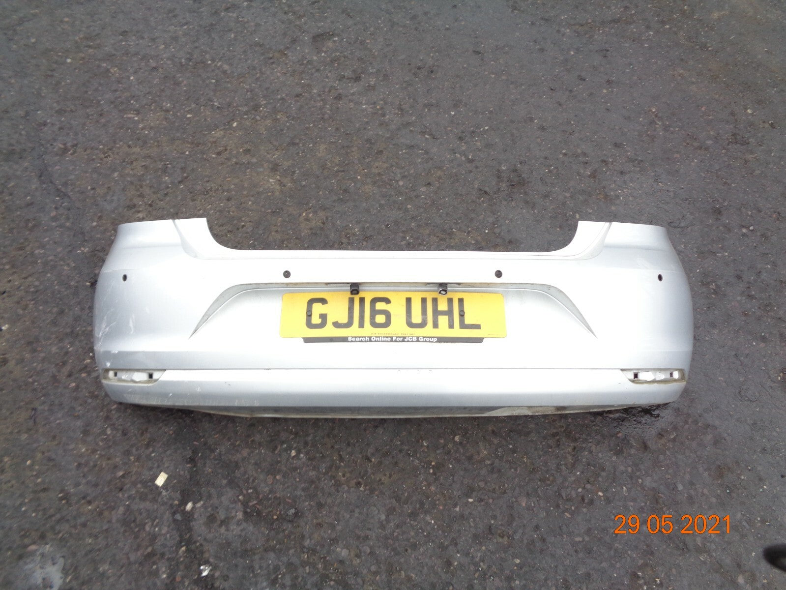 VW VOLKSWAGEN POLO 6R 6C 2016 REAR BACK PLASTIC BUMPER SILVER