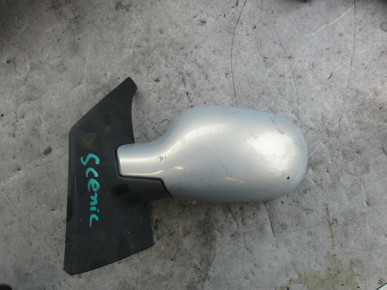 RENAULT MEGANE SCENIC MK1 NS PASSENGER SIDE DOOR WING MIRROR ELECTRIC SILVER