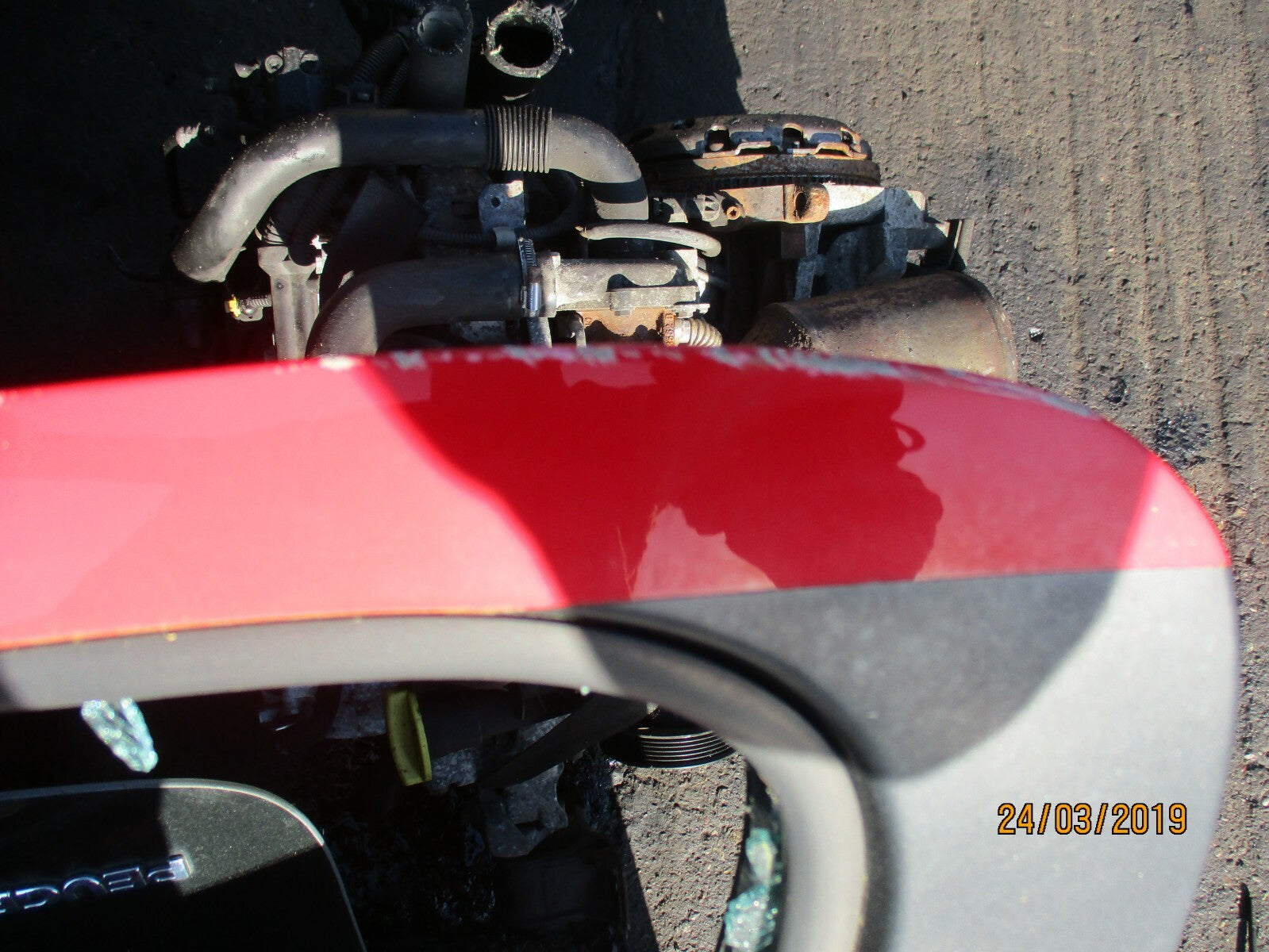 PEUGEOT 107 CITROEN C1 NS PASSENGER SIDE COMPLETE DOOR RED