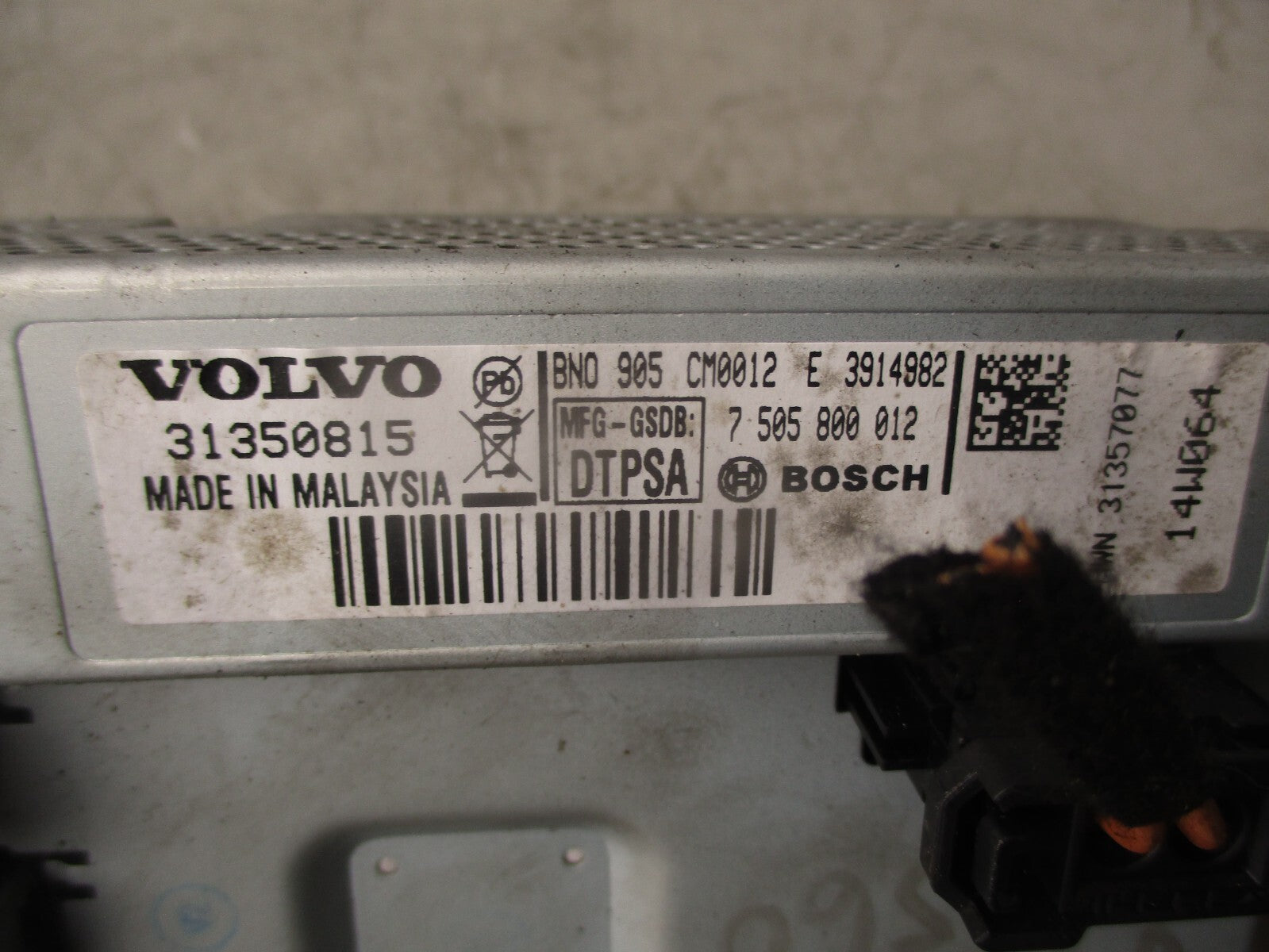 2014 VOLVO S60 MK2 MULTIFUNCTION MULTIMEDIA DISPLAY SCREEN 31350815