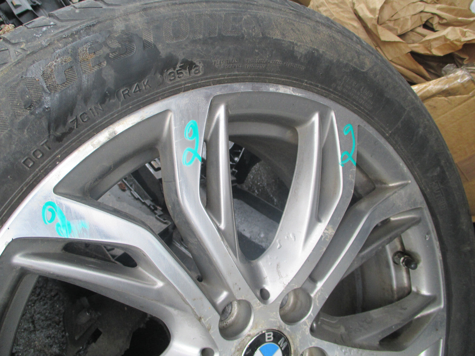 BMW X1 2018 F48 18 INCH ALLOY WHEEL WITH TYRE 225/50R18 6856067 REF 2