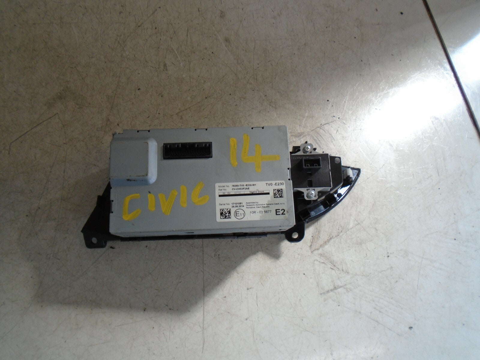 HONDA CIVIC 2014 MK9 FRONT DASHBOARD MULTI FUNCTIONAL DISPLAY SCREEN