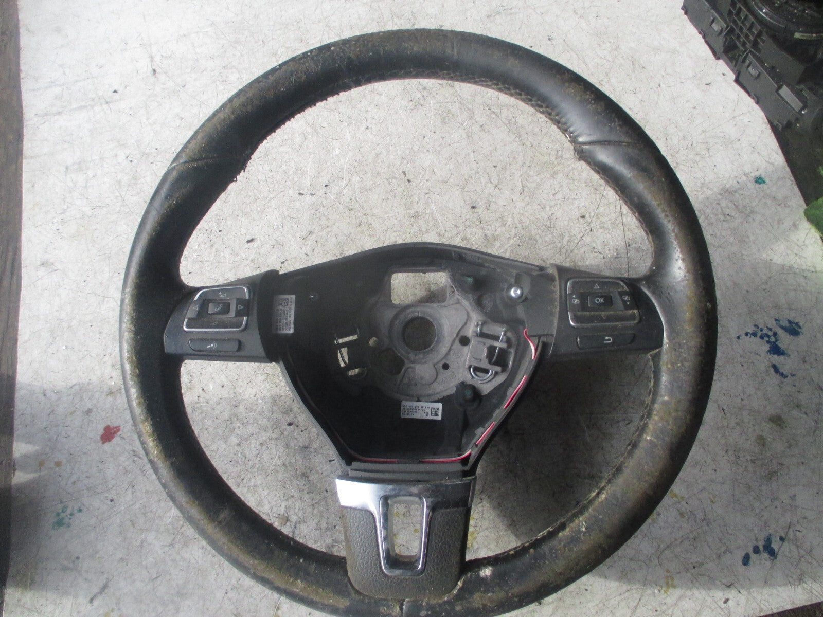 VW VOLKSWAGEN PASSAT B7 2014 MULTIFUNCTION STEERING WHEEL 3C8959537D