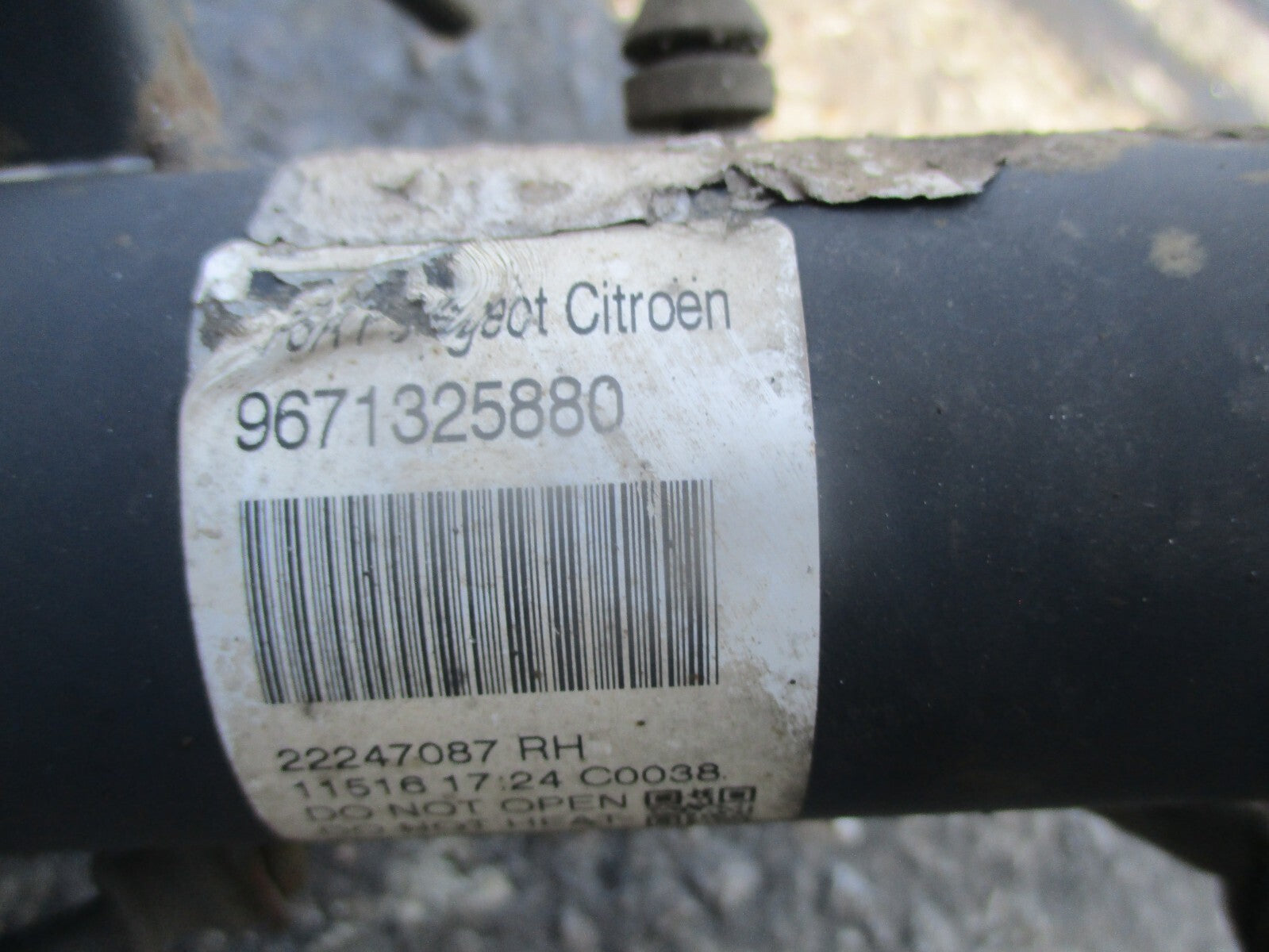 2011 CITROEN DS3 OSF DRIVER SIDE FRONT WHEEL HUB SUSPENSION SHOCK LEG 9671325880