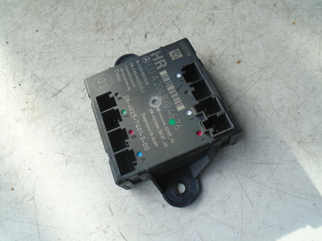 MERCEDES BENZ C CLASS W204 2009 OSR DRIVER REAR DOOR CONTROL MODULE A2048704626