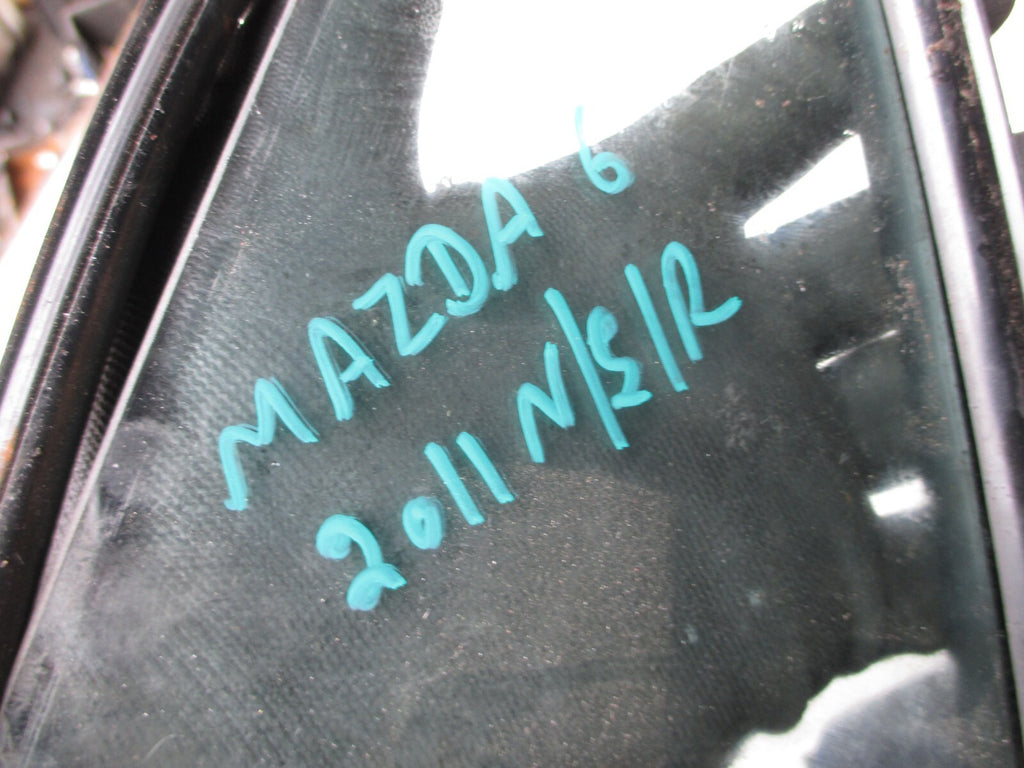 MAZDA 6 2011 NSR PASSENGER SIDE REAR QUARTER SMALL WINDOW GLASS 43R-00011