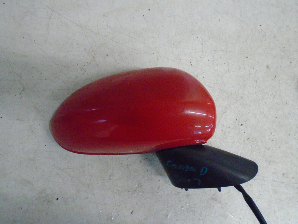 VAUHXALL CORSA D 2007 OSF FRONT DRIVER SIDE WING MIRROR RED
