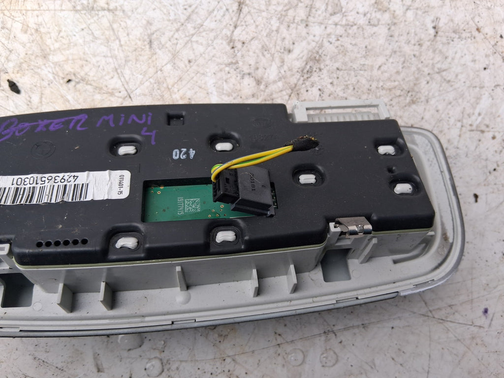 2021 BMW MINI COUNTRYMAN F60 HEADLIGHT ADJUSTER CONTROL SWITCH PANEL 42936510301