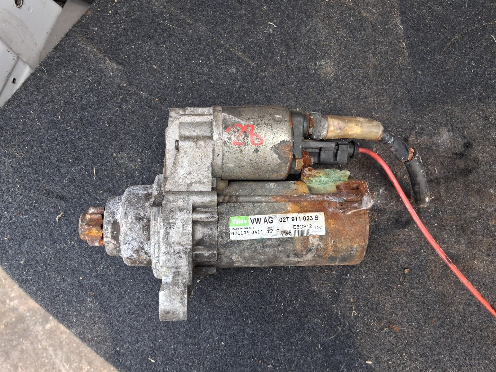 2014 VOLKSWAGEN POLO MK5 1.0 PETROL STARTER MOTOR 02T911023S