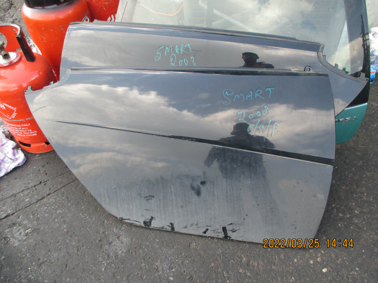 SMART FORTWO 2008 OSF DRIVER SIDE DOOR BLACK