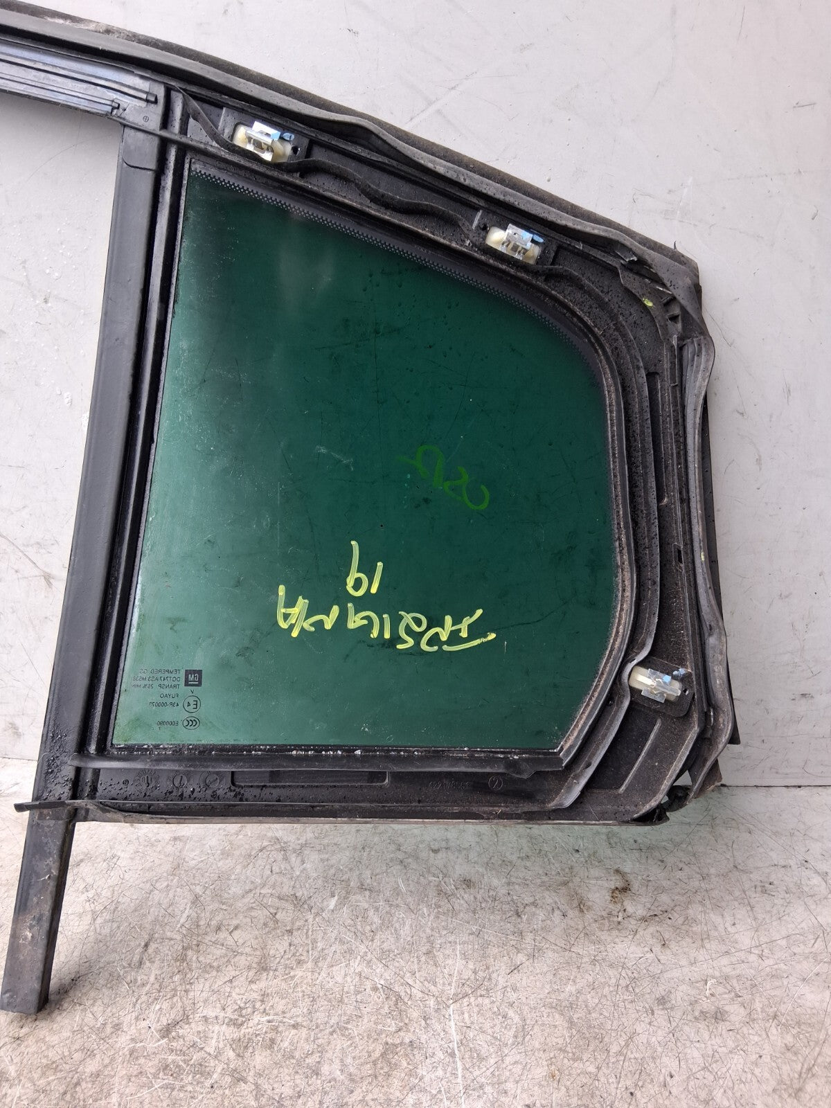 2019 VAUXHALL INSIGNIA OSR DRIVER SIDE REAR RIGHT QUARTER WINDOW GLASS 43R000073