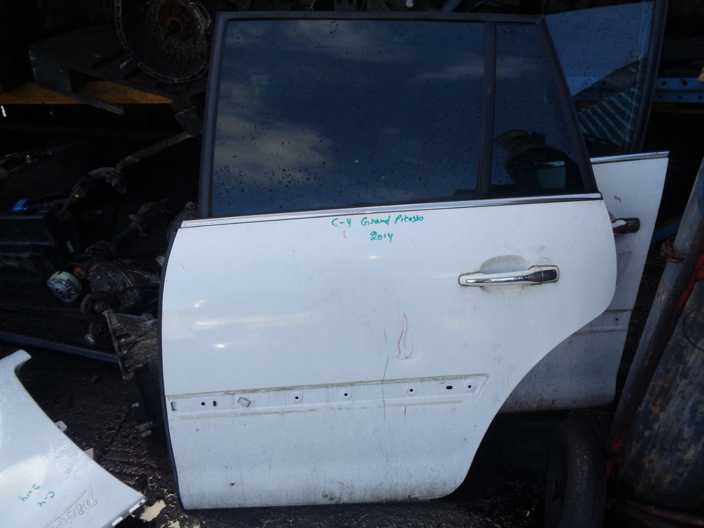 CITROEN C4 GRAND PICASSO 2014 NSR PASSENGER REAR COMPLETE DOOR WHITE