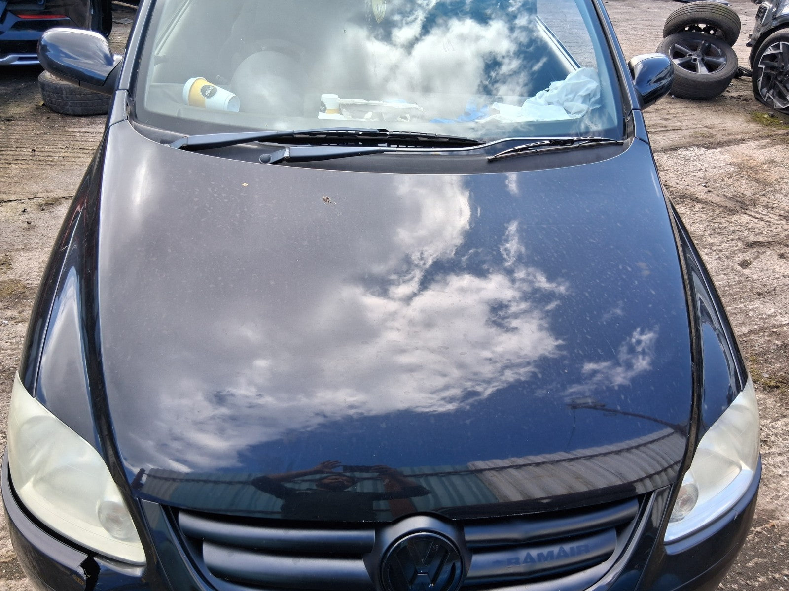 2011 VW VOLKSWAGEN FOX 3 DOOR FRONT BONNET HOOD PANEL BLACK