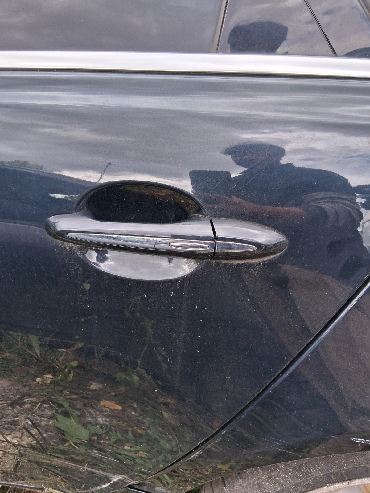 2012 JAGUAR XJ X351 NSR PASSENGER SIDE REAR BARE DOOR MIDNIGHT BLACK MET PEF