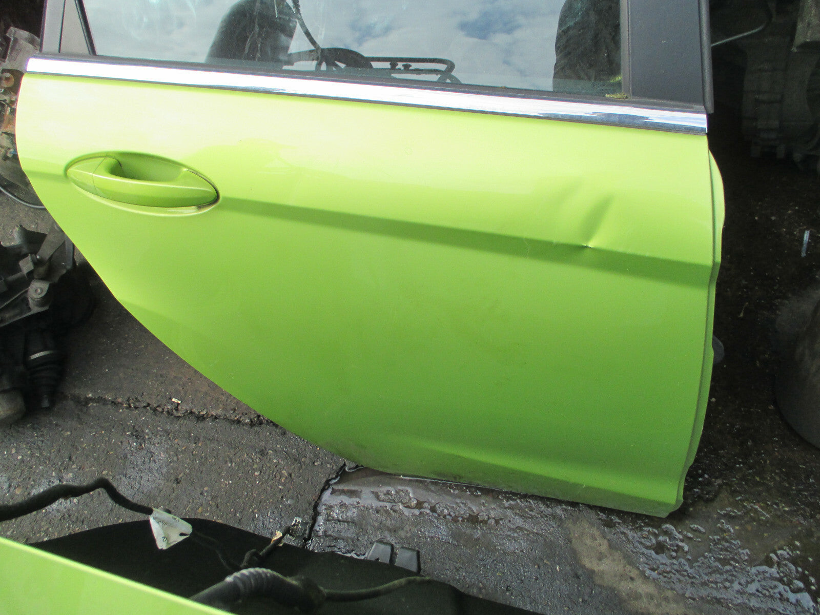 FORD FIESTA 2009 PREFACELIFT MK7 OSR DRIVER SIDE REAR DR COMPLETE SQUEEZE GREEN