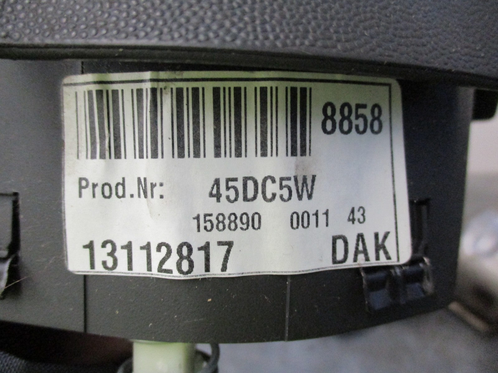 VAUXHALL VECTRA C SIGNUM STEERING WHEEL AIRBAG 13112817