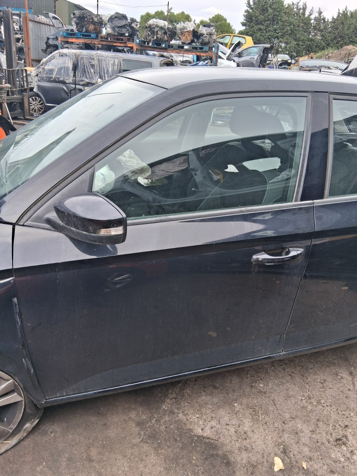 2020 SKODA FABIA MK3 NJ HATCHBACK NSF PASSENGER SIDE FRONT LEFT BARE DOOR BLACK