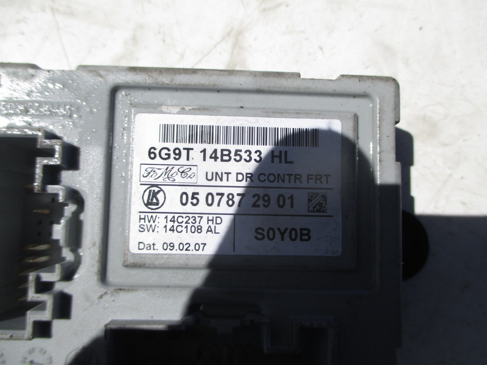 FORD S MAX S-MAX 2007 NSF PASSENGER FRONT DOOR CONTROL MODULE 6G9T14B533 HL