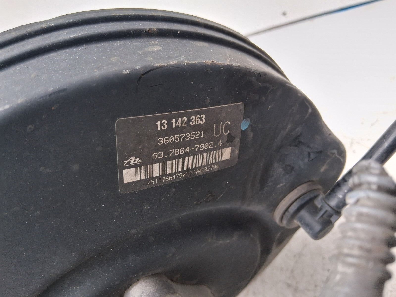 2016 VAUXHALL ZAFIRA C MK3 BRAKE SERVO MASTER CYLINDER 13142363
