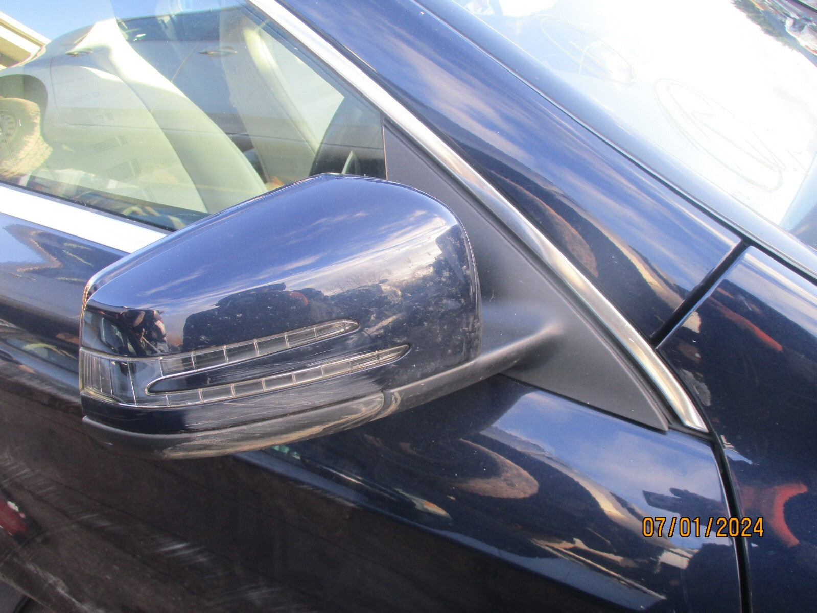 MERCEDES BENZ CLA 2016 C117 OS DRIVER SIDE MANUALFOLD WING MIRROR LUNAR BLUE 890
