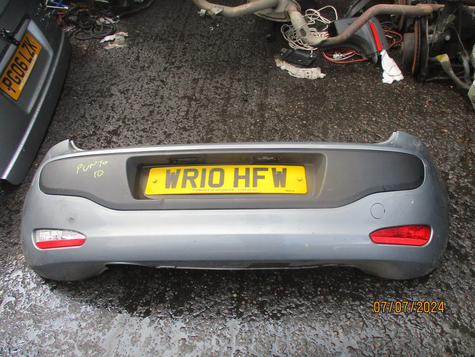 2010 FIAT GRANDE PUNTO EVO 5 DOOR HATCHBACK COMPLETE REAR BUMPER GREY 595