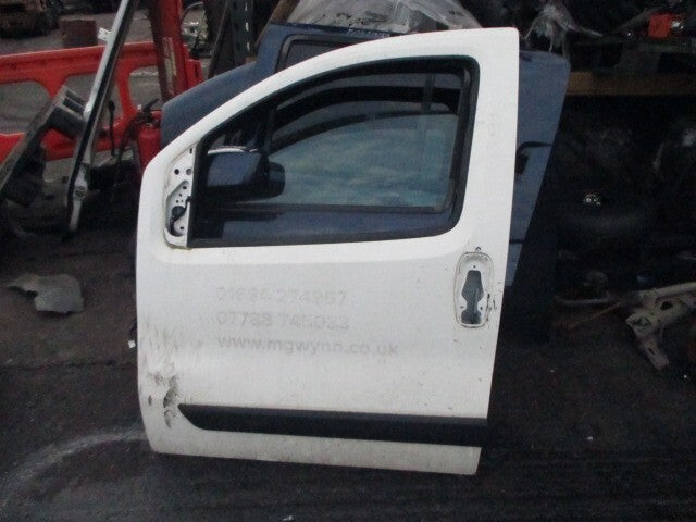 2015 PEUGEOT BIPPER NSF PASSENGER SIDE FRONT BARE DOOR WHITE