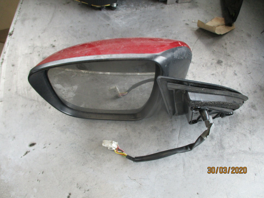 NISSAN QASHQAI J11 MK2 2018 NS PASSENGER SIDE ELECTRIC DOOR WING MIRROR MAROON