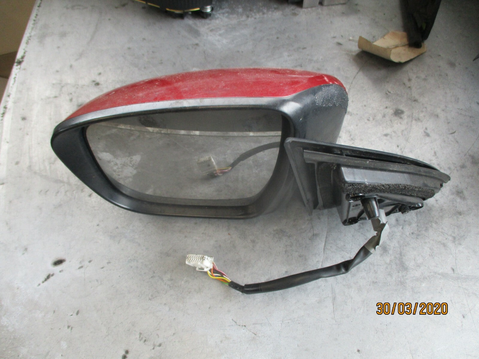 NISSAN QASHQAI J11 MK2 2018 NS PASSENGER SIDE ELECTRIC DOOR WING MIRROR MAROON