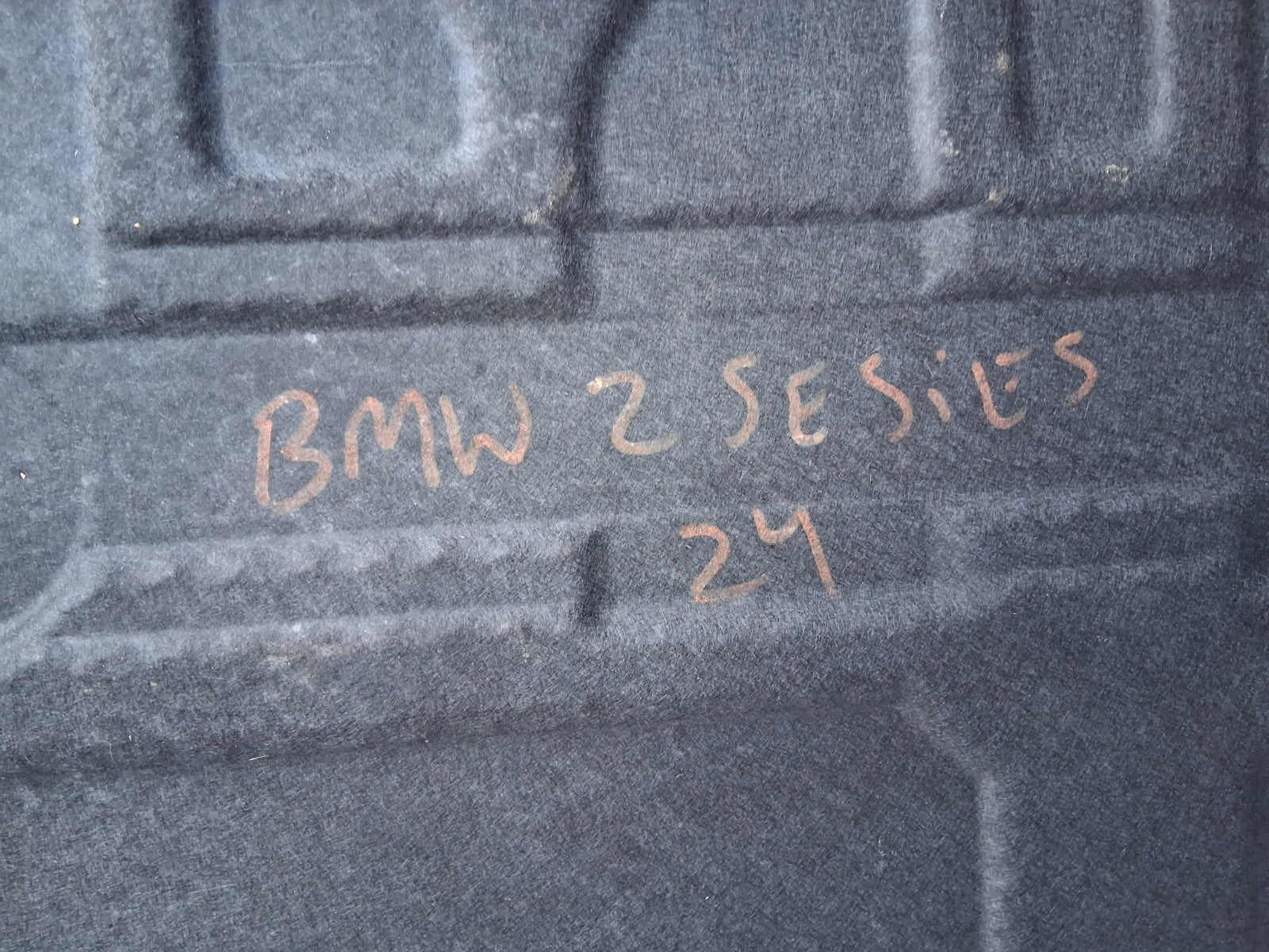 2024 BMW 2 SERIES F44 COUPE REAR REAR BOOT FLOOR LINER CARPET MAT 7495258