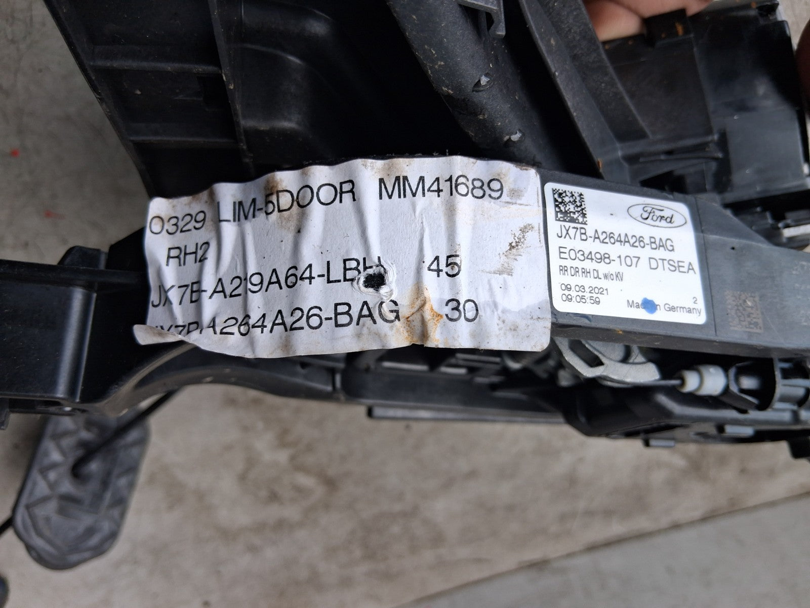 2021 FORD FOCUS MK4 OSF DRIVER SIDE FRONT RIGHT DOOR LOCK MECHANISM JX7BA219A64